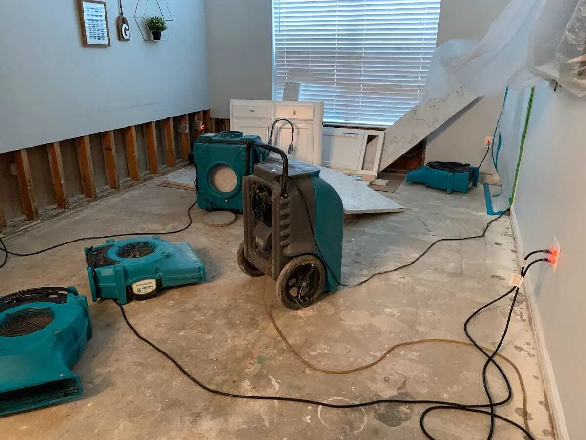 Dehumidifier in flood-cut room for Water Extraction & Removal in Lake Norman of Catawba